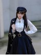 Tomorrow Pledge Series College Military Uniform Style Black Fashionable Versatile Handsome Ouji Fashion Beret Hat