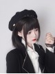 Tomorrow Pledge Series College Military Uniform Style Black Fashionable Versatile Handsome Ouji Fashion Beret Hat