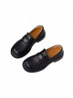 Sunset Coaster Series British College Style Ouji Fashion Commute Versatile Cute Retro Square Toe Formal Leather Loafers Shoes