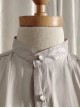 Exquisite Retro Noble Ouji Fashion Loose Crystal Silk Reflective Satin Lapel Saliva Towel Lantern Sleeves Shirt