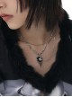 Ice Source Hunting Series Cool Hot Girl Light Luxury Imitation Glacier Gem Punk Style Silver Clavicle Chain