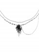 Ice Source Hunting Series Cool Hot Girl Light Luxury Imitation Glacier Gem Punk Style Silver Clavicle Chain