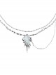 Ice Source Hunting Series Cool Hot Girl Light Luxury Imitation Glacier Gem Punk Style Silver Clavicle Chain