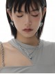 Ice Source Hunting Series Cool Hot Girl Light Luxury Imitation Glacier Gem Punk Style Silver Clavicle Chain