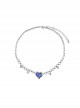 Fashion Darling Light Luxurious Design Klein Blue Zircon Jewelry Loving Heart Punk Style Clavicle Chain Necklace