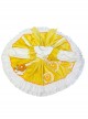Daisy Yellow Asymmetrical 3D Flower Decoration Round Neck Vitality Sweet Lolita Kid Cute Fluffy Princess Dress