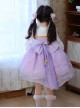Light Purple Chinese Knot Antiquity Bunny Han Element Tang Style Junior Sister Sweet Lolita Kid Lantern Sleeves Dress