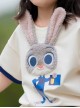 Round Neck 3D Disney Cartoon Plush Judy Gray Rabbit Cute Apricot Kawaii Fashion Athleisure Kid Short Sleeves T Shirt