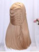 Japanese Style Gentle Flat Bangs Daily Versatile Commute Supple Long Straight Hair Classic Lolita Full Head Wig