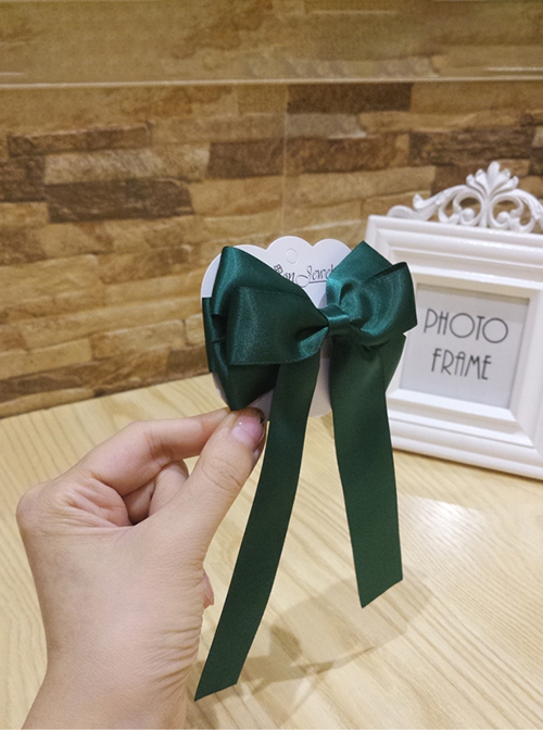 Fairy Spirit Daily Commute Versatile Princess Style Satin Wide Ribbon Bowknot Kawaii Fashion Hairpin