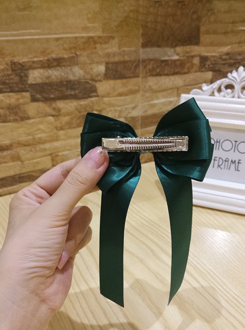 Fairy Spirit Daily Commute Versatile Princess Style Satin Wide Ribbon Bowknot Kawaii Fashion Hairpin