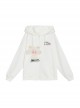 Sheep Love Wolf Series White Plush Lamb Kawaii Fashion Simple Daily Commute Versatile Loose Sport Hooded Coat