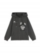 Sheep Love Wolf Series Gray Plush Wolf Simple Cartoon Sports Style Daily Versatile Kawaii Fashion Loose  Hooded Coat