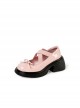 Princess Windsor Series Ballet College Style Cross Straps Sweet Lolita Thick Sole Mary Jane Leather Shoes