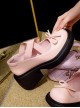 Princess Windsor Series Ballet College Style Cross Straps Sweet Lolita Thick Sole Mary Jane Leather Shoes