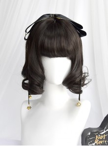 Dali Series Daily Retro Girl Fluffy Pear Blossom Head Curly Short Hair Classic Lolita Elegant Full Head Wig