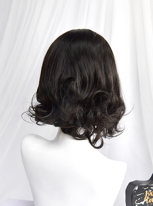 Dali Series Daily Retro Girl Fluffy Pear Blossom Head Curly Short Hair Classic Lolita Elegant Full Head Wig