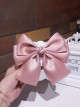 Versatile Temperament Delicate Satin Socialite Princess Style Sweet Lolita Handmade Big Bowknot Hairpin