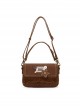 Cowboy Series Stylish Retro Girly Denim Button Patch Shoulder Tassel Crossbody Armpit Bag Kawaii Fashion Handbag