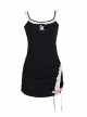 Spring Bunny Series Pure Desire Waist Slimming Embroidery Sweet Lace Bowknot Kawaii Fashion Suspender Sleeveless Dress