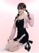 Spring Bunny Series Pure Desire Waist Slimming Embroidery Sweet Lace Bowknot Kawaii Fashion Suspender Sleeveless Dress