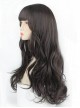 Daily Commute Versatile Fluffy Large Wavy Cute Flat Bangs Long Curly Hair Classic Lolita Full Head Wig