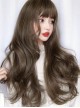 Daily Commute Versatile Fluffy Large Wavy Cute Flat Bangs Long Curly Hair Classic Lolita Full Head Wig