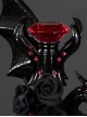 Gorgeous Noble Elegant Rights Power Ruby Rose Dark Gothic Lolita Demon Western Black Dragon Long Staff