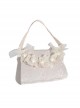 French Style Romantic Apricot Rose Lace Cheongsam Elegant Fresh Classic Lolita Lady Handheld Shoulder Crossbody Bag