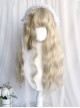 Shepherd Girl Series Soft Elegant Versatile Fluffy Wool Curly Air Flat Bangs Corn Perm Classic Lolita Full Head Wig