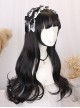 Princess Style Natural Cute Air Bangs Daily Versatile Commute Long Curly Hair Sweet Lolita Full Head Wig