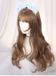 Princess Style Natural Cute Air Bangs Daily Versatile Commute Long Curly Hair Sweet Lolita Full Head Wig