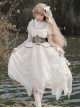 Glimpses Series Retro Apricot Steampunk Pirate Style Embroidery Irregular Hem Elegant Lace Yarn Classic Lolita Puff Sleeves Dress