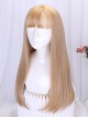 Japanese Style Princess Cut Naturally Daily Commute Versatile Long Straight Hair Classic Lolita Full Head Wig