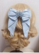 Simple Daily Ice Blue Pearl Snowflake Christmas Style Lace Multiple Layers Bowknot Classic Lolita Hairpin
