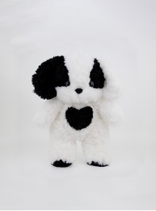 Pirate Puppy Series Black Loving Heart White Good Night Comfortable Doll Sleeping Pillow Cute Plush Toy