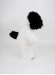 Pirate Puppy Series Black Loving Heart White Good Night Comfortable Doll Sleeping Pillow Cute Plush Toy