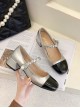 Retro Daily Versatile Elegant Lady Style Black Toe Cap Mary Jane Metal Buckle Classic Lolita Thick Heel Leather Shoes