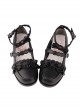 Merulu Series Japanese Style Daily Versatile Lace Ruffles Flower Trim Bowknot Girl Cute Sweet Lolita Shoes