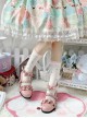 Merulu Series Japanese Style Daily Versatile Lace Ruffles Flower Trim Bowknot Girl Cute Sweet Lolita Shoes