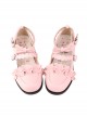 Merulu Series Japanese Style Daily Versatile Lace Ruffles Flower Trim Bowknot Girl Cute Sweet Lolita Shoes