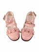 Merulu Series Japanese Style Daily Versatile Lace Ruffles Flower Trim Bowknot Girl Cute Sweet Lolita Shoes