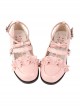 Merulu Series Japanese Style Daily Versatile Lace Ruffles Flower Trim Bowknot Girl Cute Sweet Lolita Shoes