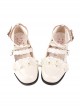 Merulu Series Japanese Style Daily Versatile Lace Ruffles Flower Trim Bowknot Girl Cute Sweet Lolita Shoes