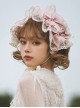 Woody Rose series daily versatile cute sweet lace flower soft yarn print bowknot classic Lolita Headband