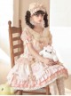 Little Bear Baby Series Summer Low Waist Gorgeous Embroidery Polka Dots Doll Collar Ribbon Bowknot Cute Sweet Lolita Dress Headband Set