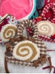 Kawaii Soft Plush Fruit Cake Roll Dessert Bowknot Cute Sweet Lolita Girl Zipper Plaid Crossbody Handbag