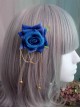 Anime Two Dimensional Cosplay Elegant Exquisite Versatile Golden Chain Pendant Classic Lolita Rose Hairpin