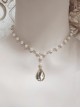 Simple Daily Noble Lady Retro Artificial Water Droplet Gemstones Classic Lolita Pearl Accessory Necklace