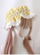 Solid Color Simple Daily Lace Ruffles Cute Sweet Lolita Girly Heart Baby Nightcap Cotton Hat